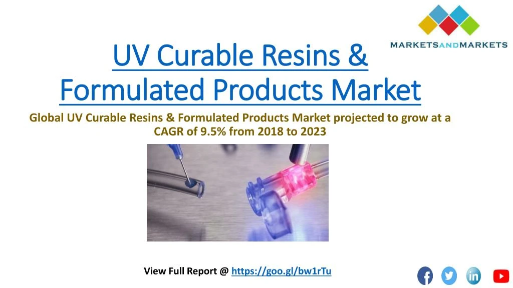 uv curable resins formulated products market