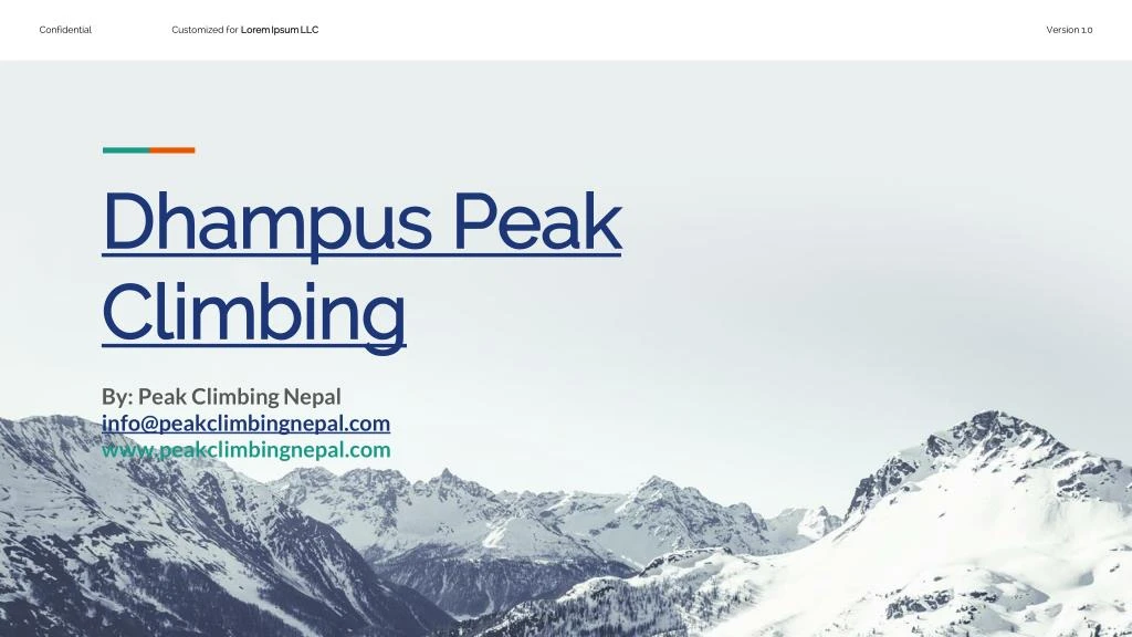 dhampus peak climbing