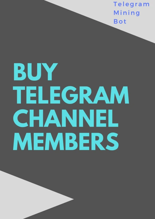 Buy telegram Channel Members