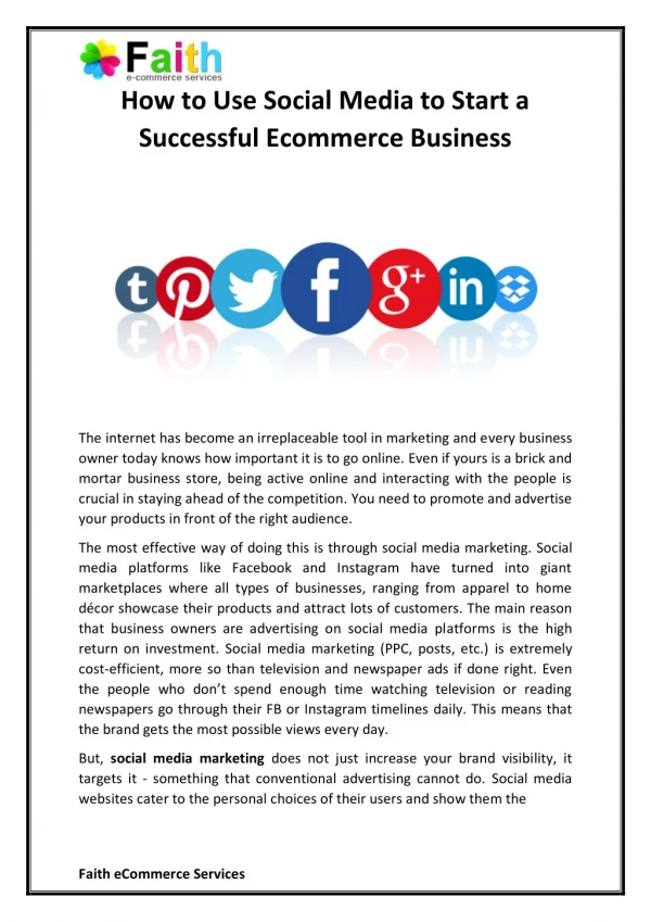 How to Use Social Media to Start a Successful Ecommerce Business