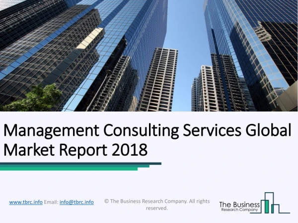 Management Consulting Services Global Market Report 2018