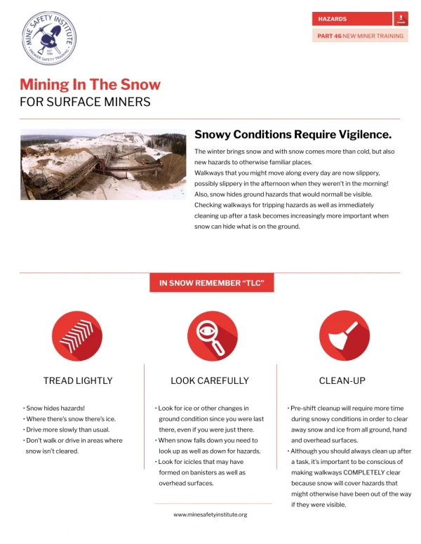 Mining In The Snow For Surface Miners