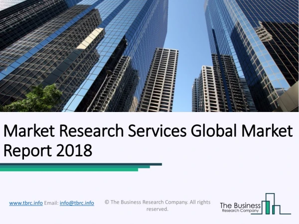 Market Research Services Global Market Report 2018