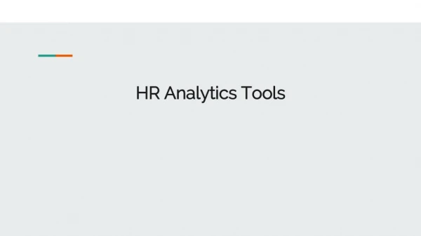 HR Analytics Tool