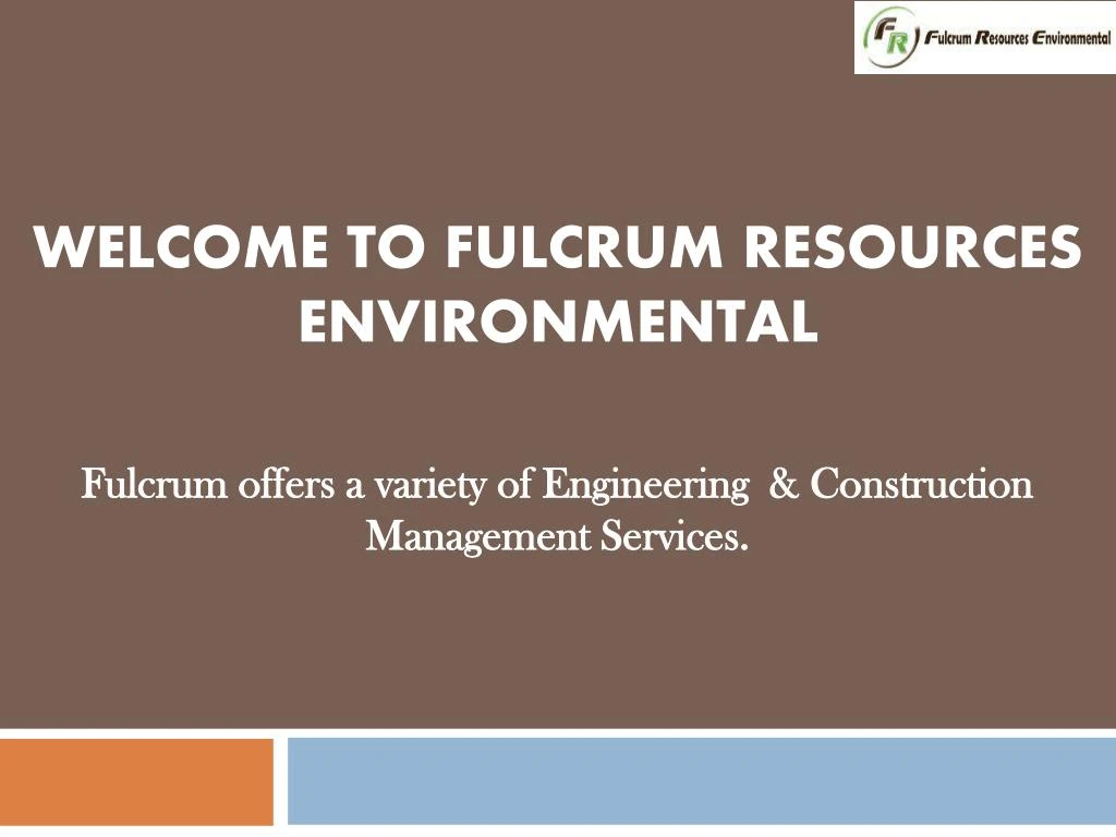 welcome to fulcrum resources environmental