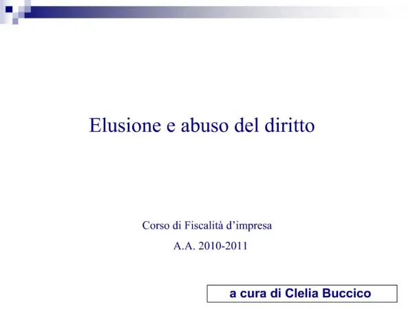 A cura di Clelia Buccico