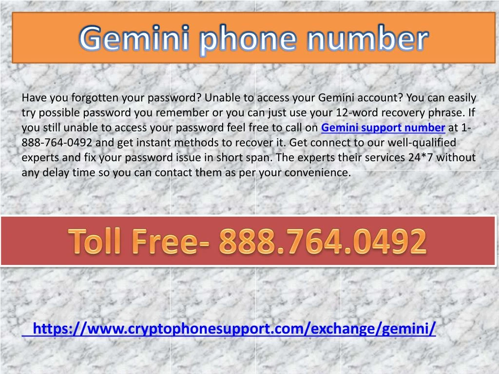 gemini phone number