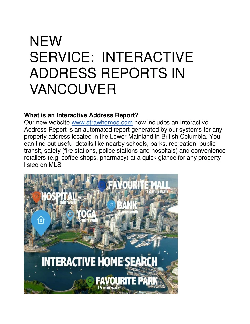 new service interactive address reports