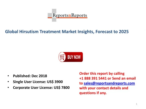 Hirsutism Treatment Market Analysis on Top Key Players, Revenue Growth and Business Development Forecast 2025