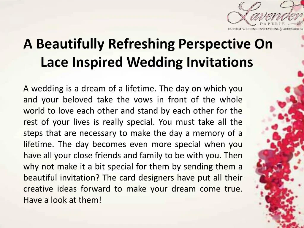 a beautifully refreshing perspective on lace