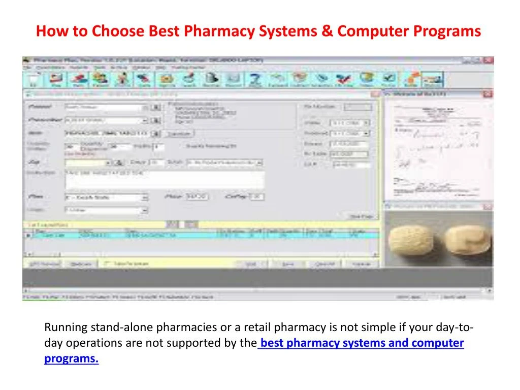 how to choose b est p harmacy s ystems c omputer