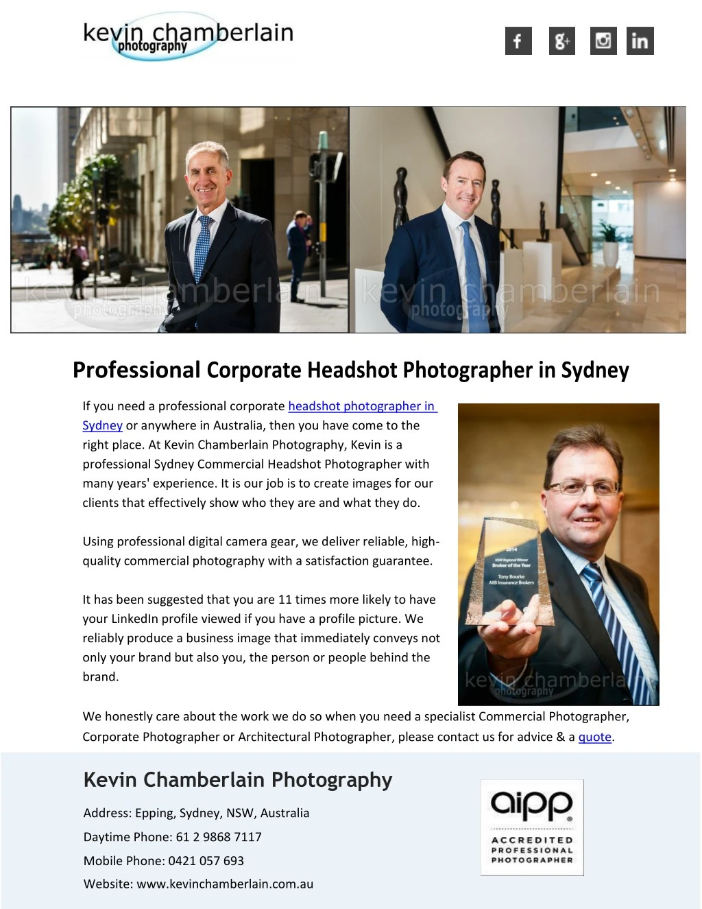 professional corporate headshot photographer