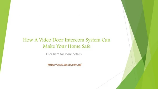 How A Video Door Intercom System Can Make Your Home Safe