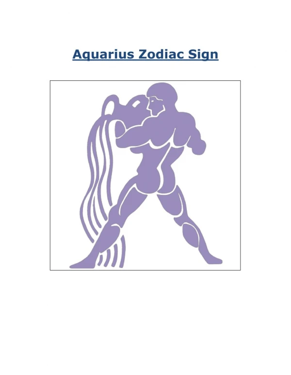 Aquarius Zodiac Sign - www.astrolika.com