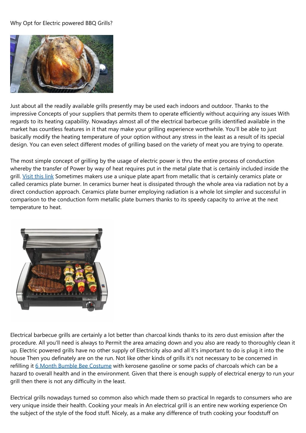 why opt for electric powered bbq grills