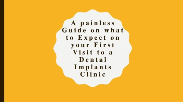 Painless Dental Implants Clinic