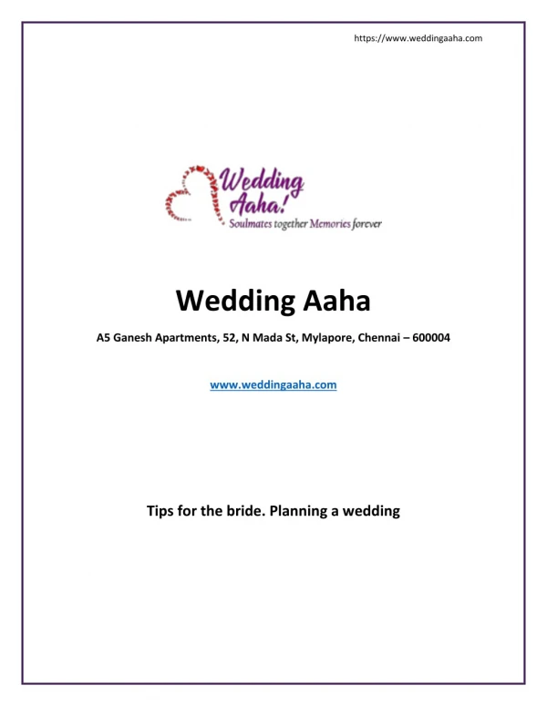 Tips for the bride. Planning a wedding - Wedding Aaha