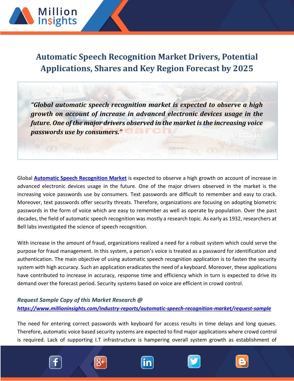 automatic speech recognition market drivers