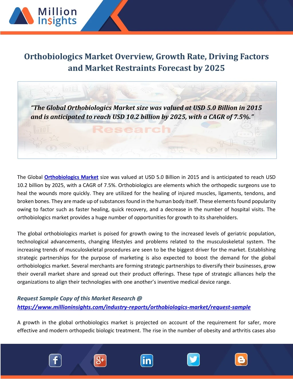 orthobiologics market overview growth rate