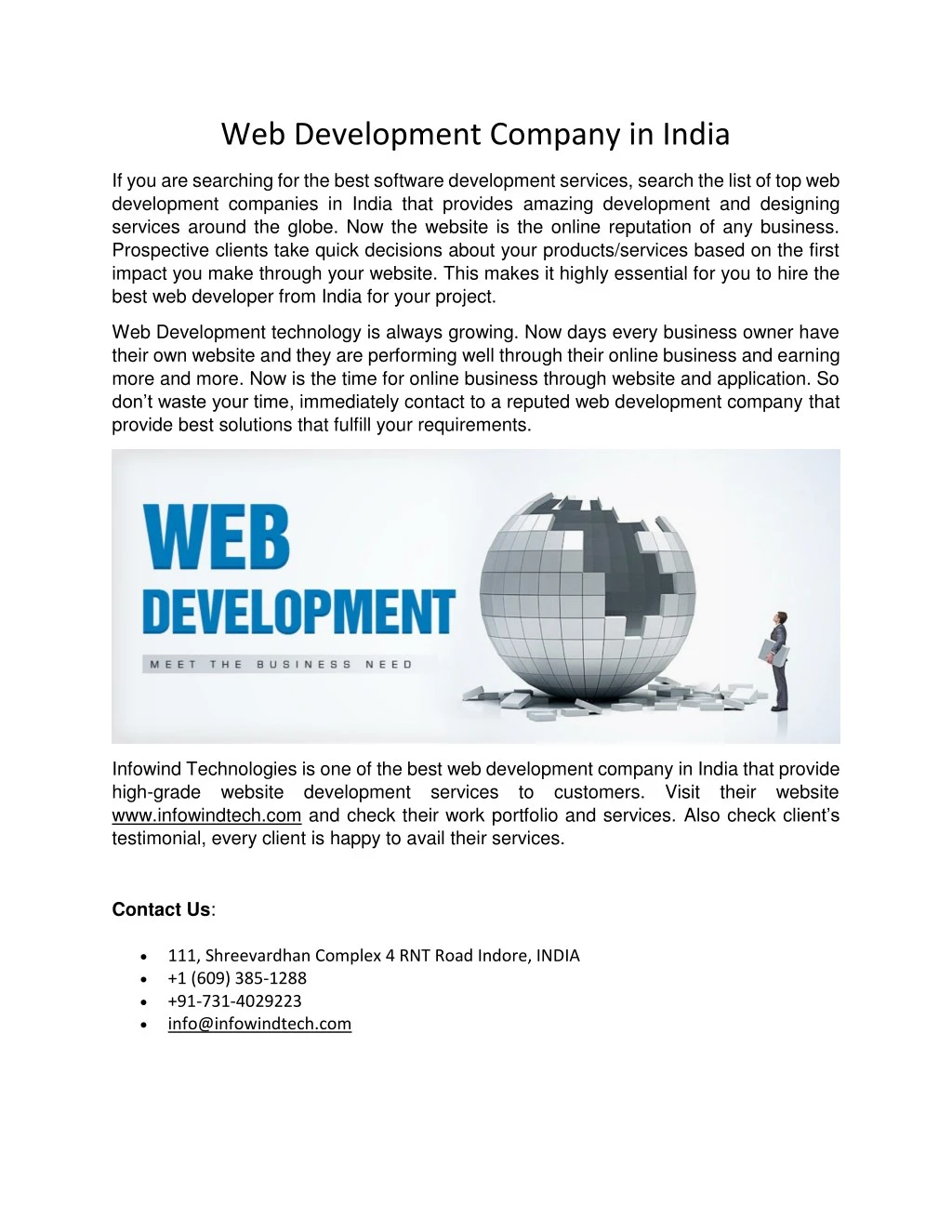 web development company in india