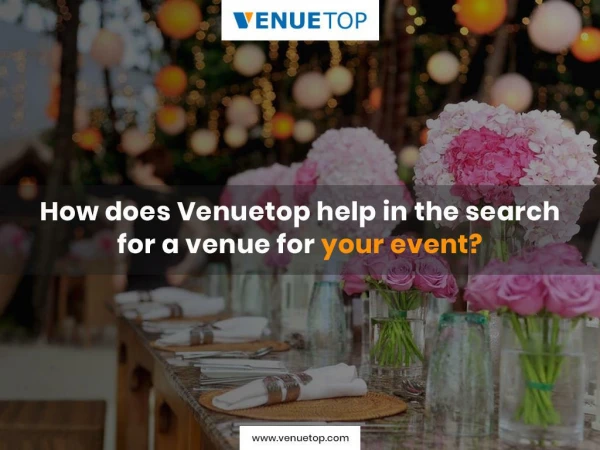 How does Venuetop help in the search for a venue for your event?