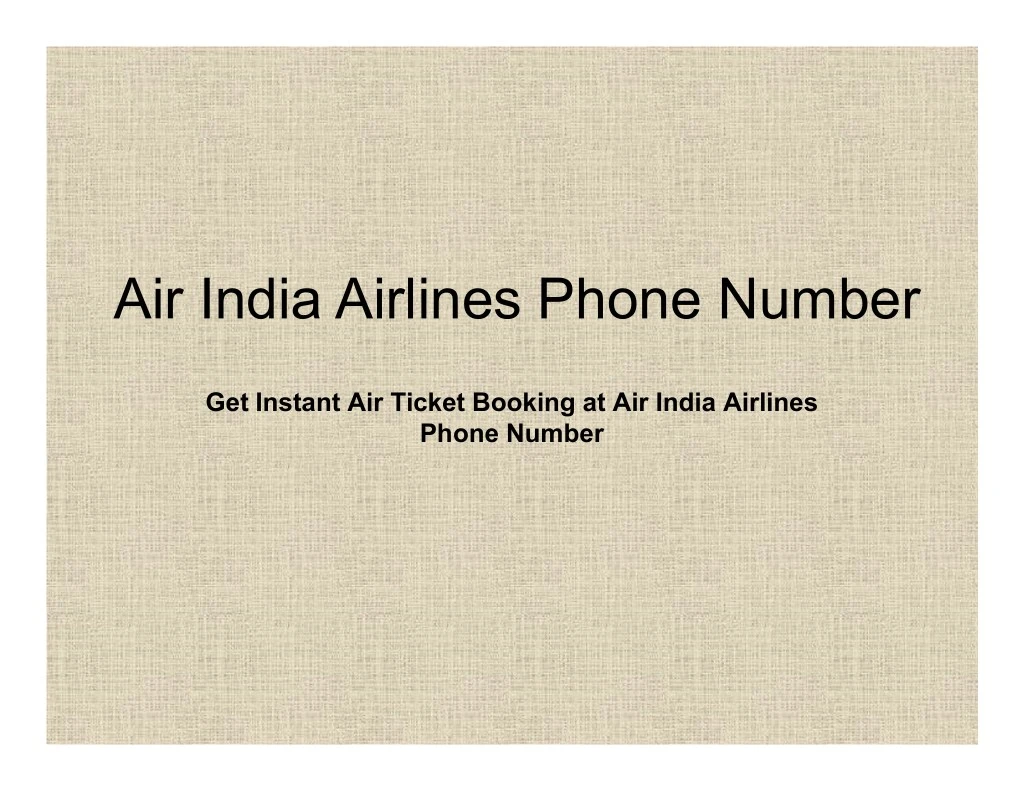 air india airlines phone number