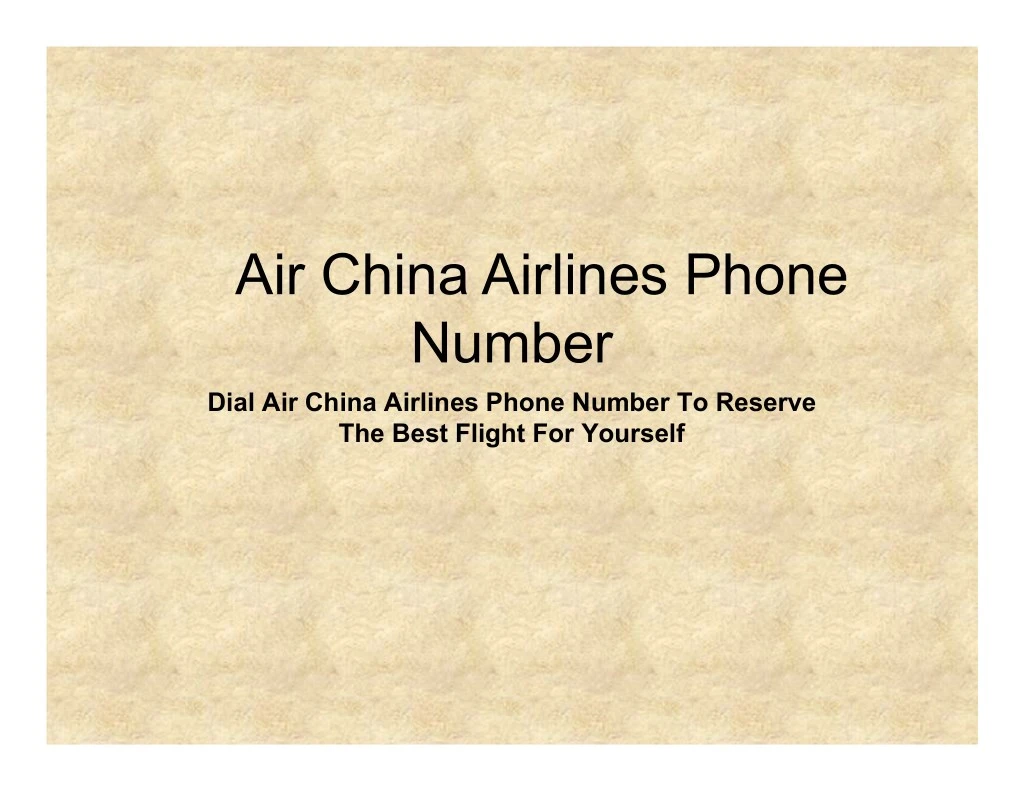 air china airlines phone number