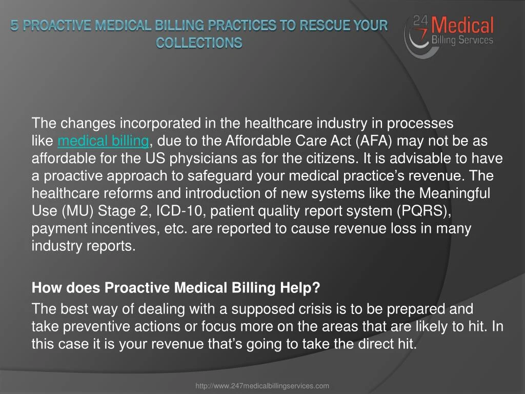 5 proactive medical billing practices to rescue your collections