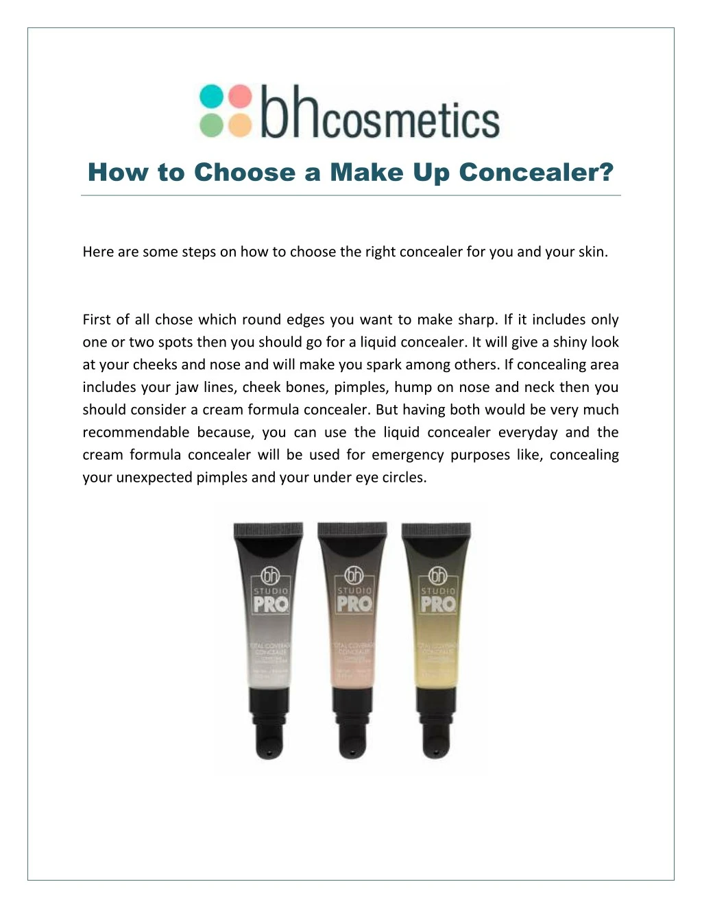how to choose a make up concealer