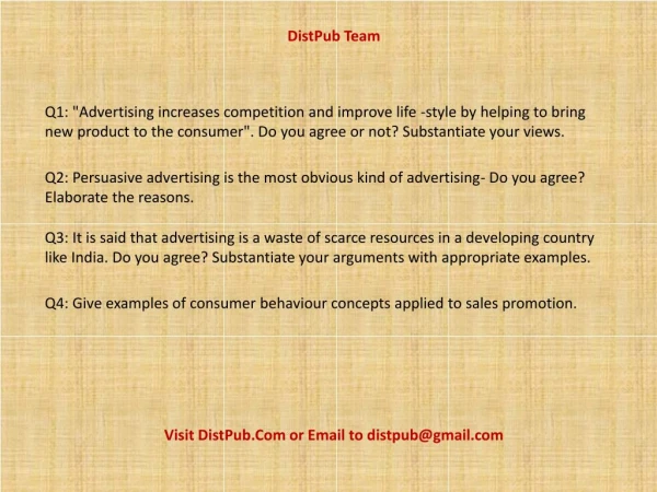 Annamalai Assignment 2019 solved by DistPub Team –Advertising and Sales Promotion