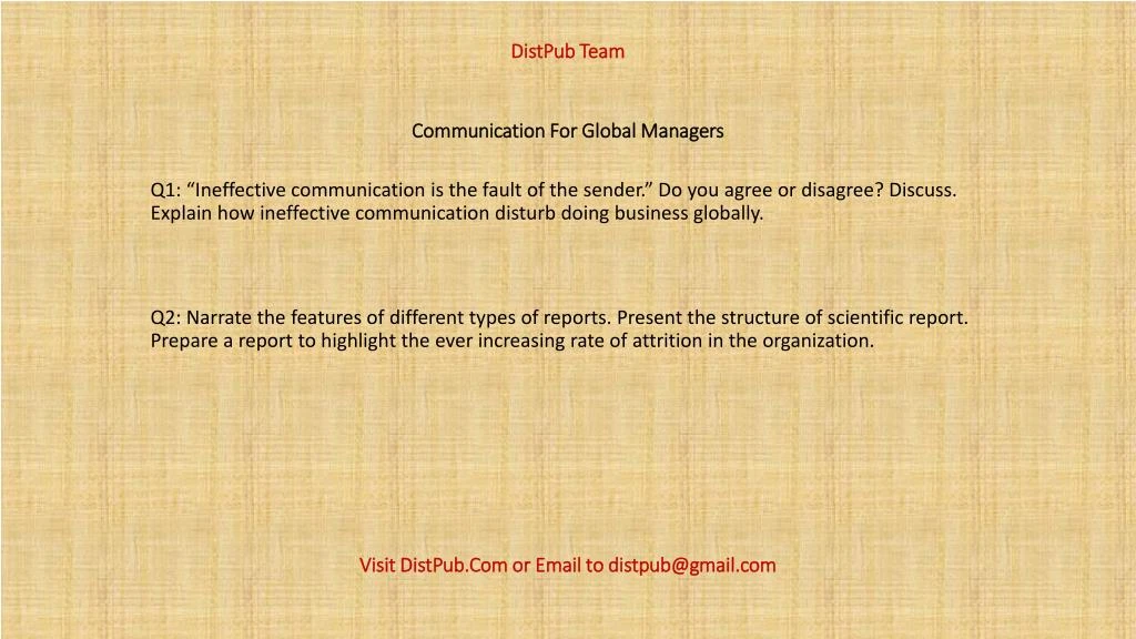 communication for global managers
