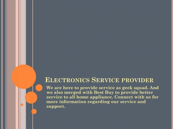 Electronics product and services