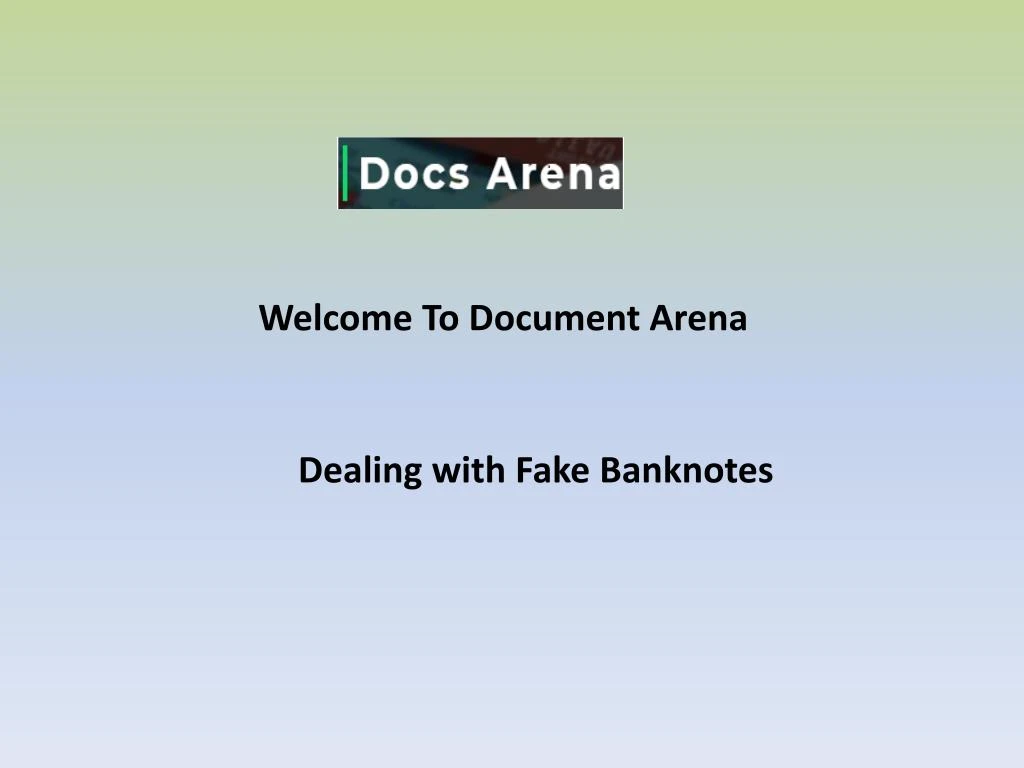 welcome to document arena