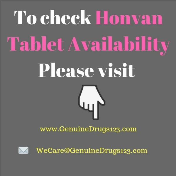 Honvan Tablet Availability