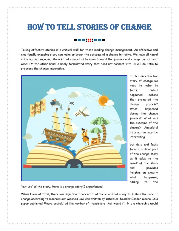 How To Tell Stories Of Change