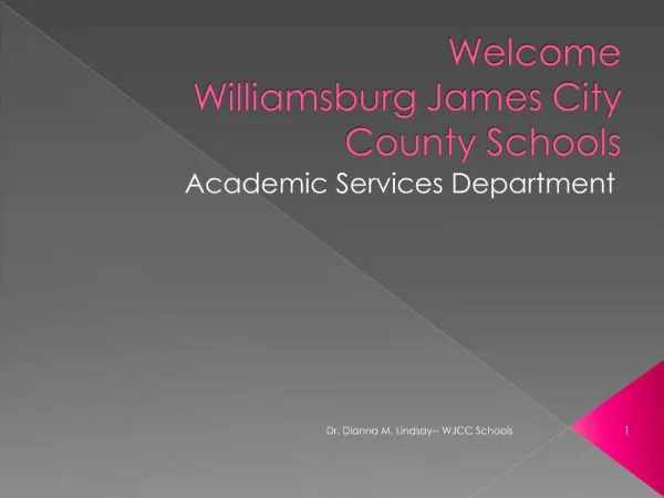 Welcome Williamsburg James City County Schools