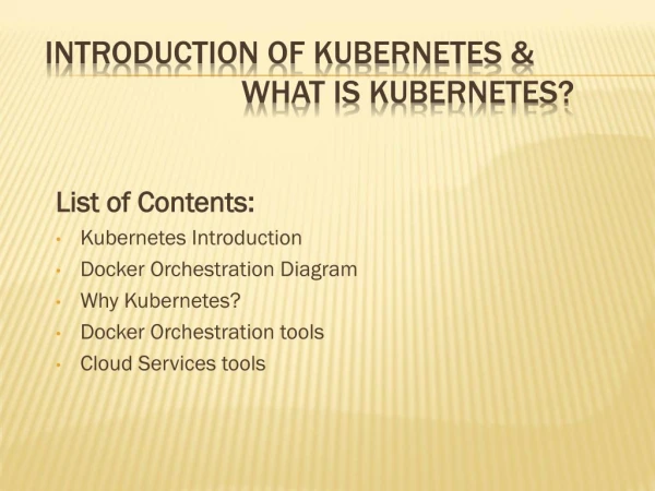 Kubernetes Introduction and what is kubernetes?