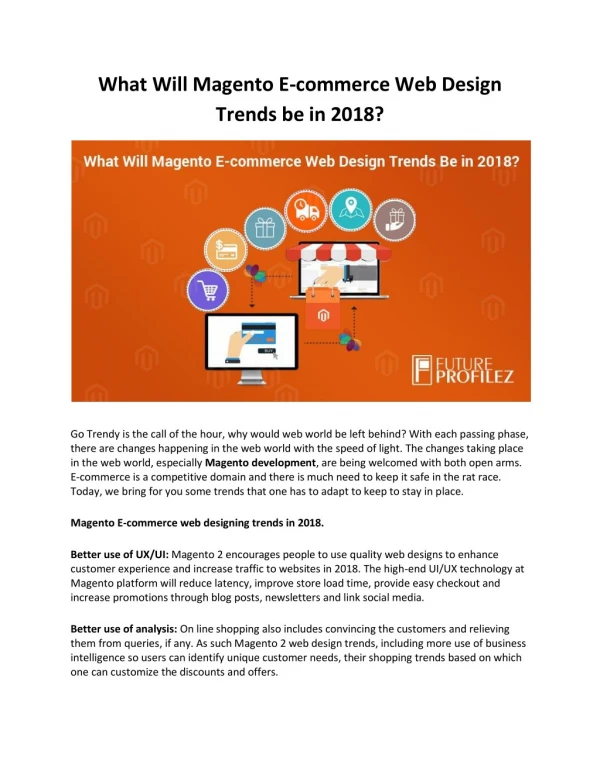 What Will Magento E-commerce Web Design Trends Be in 2018?