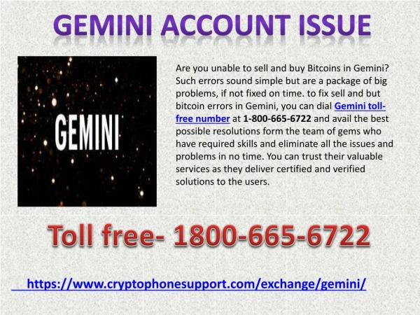 Problems due to Loss of a wallet in Gemini