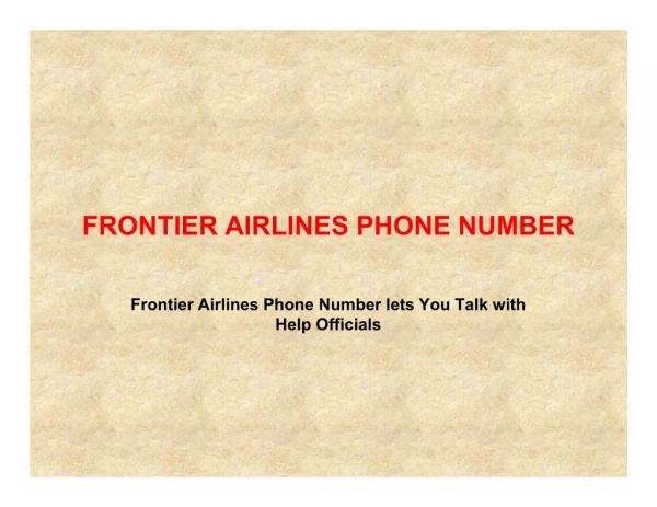 Booking Ticket at Frontier Airlines Phone Number is an Easy Task