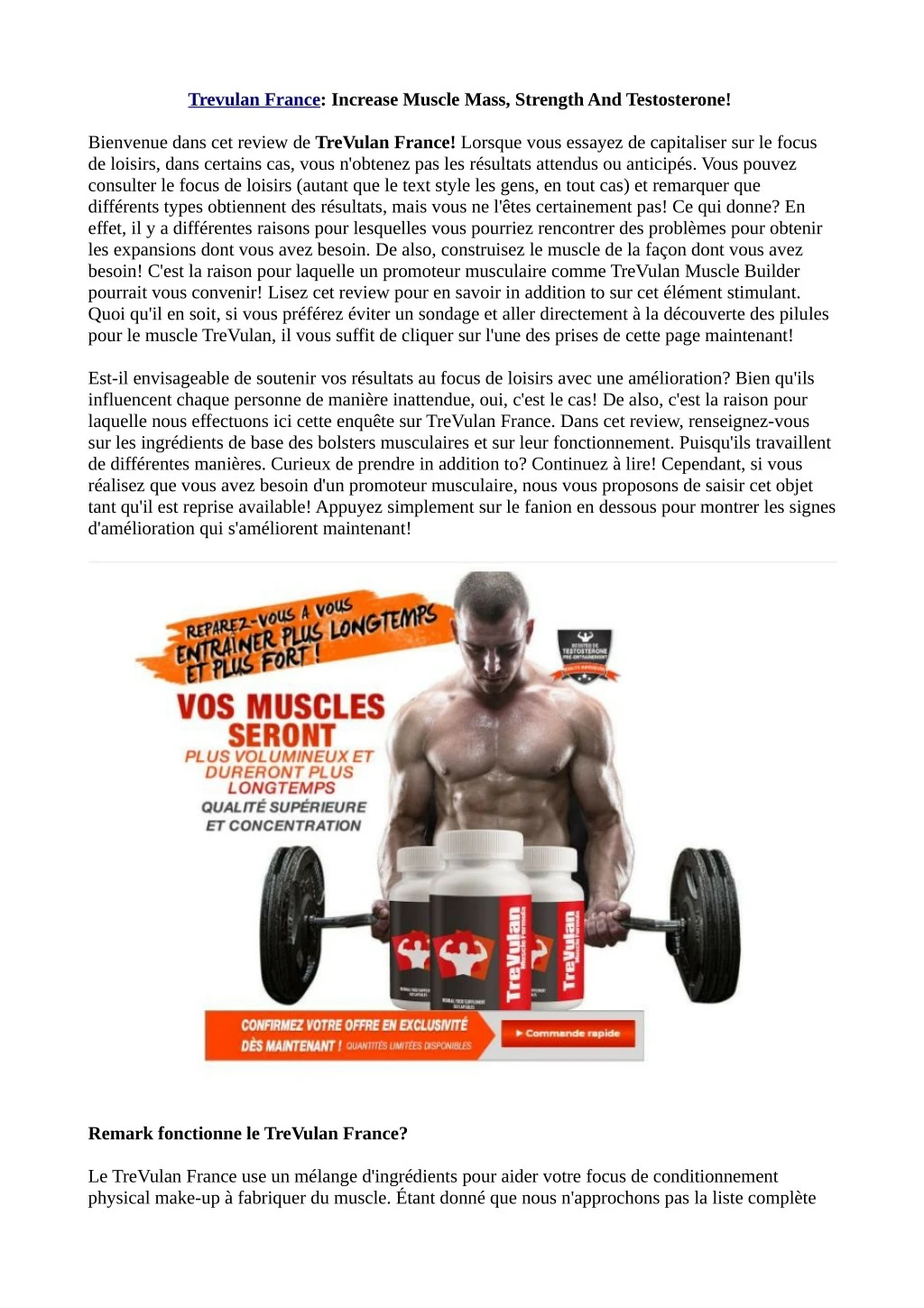 trevulan france increase muscle mass strength