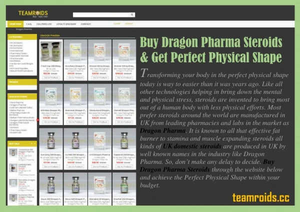 Buy Dragon Pharma Steroids & Get Perfect Physical Shape