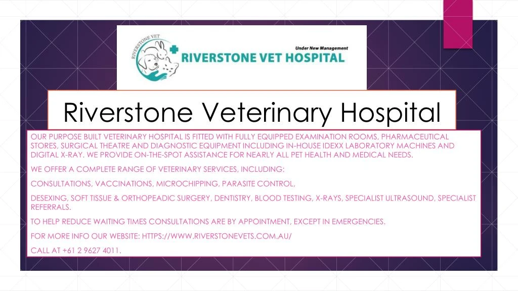 riverstone veterinary hospital