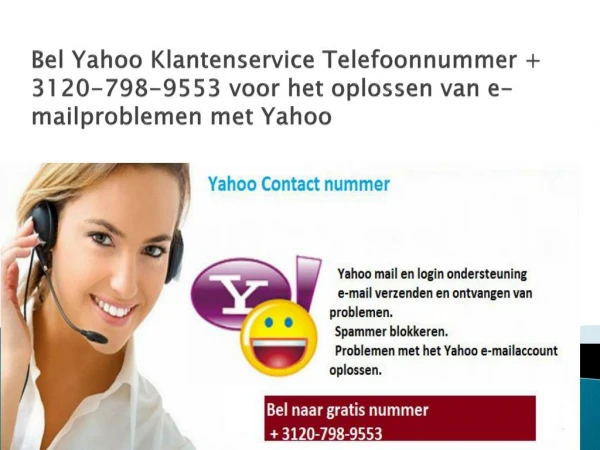 Bel Yahoo Klantenservice Telefoonnummer 3120-798-9553 voor het oplossen van e-mailproblemen met Yahoo