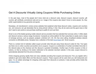 Get A Discounts Virtually Using Coupons While Purchasing Online - slide 1