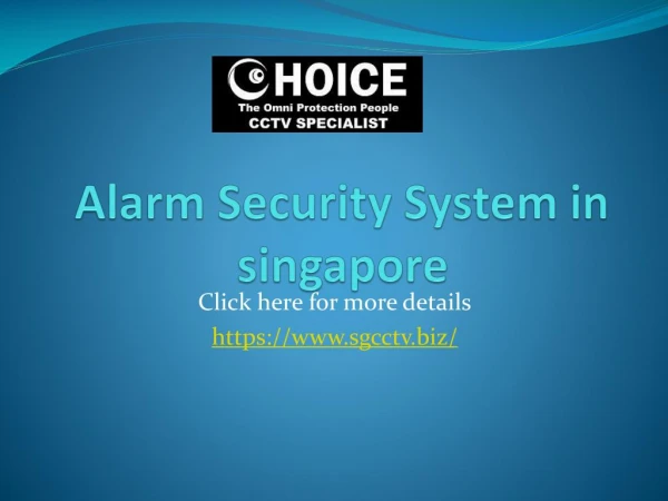 Alarm security system in singapore