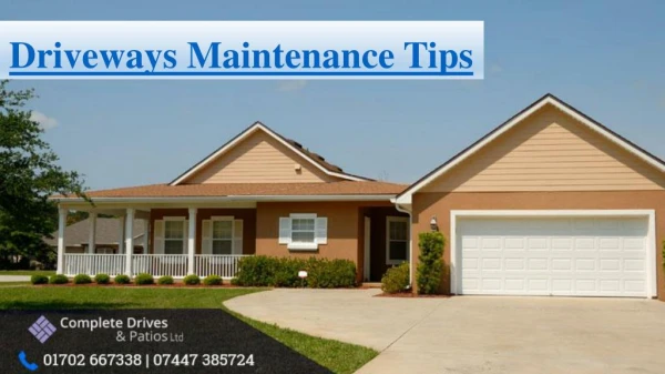 Driveways maintenance tips