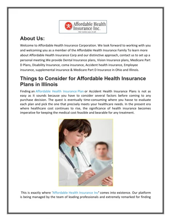 Affordable Medicare Advantage Plans in Illinois