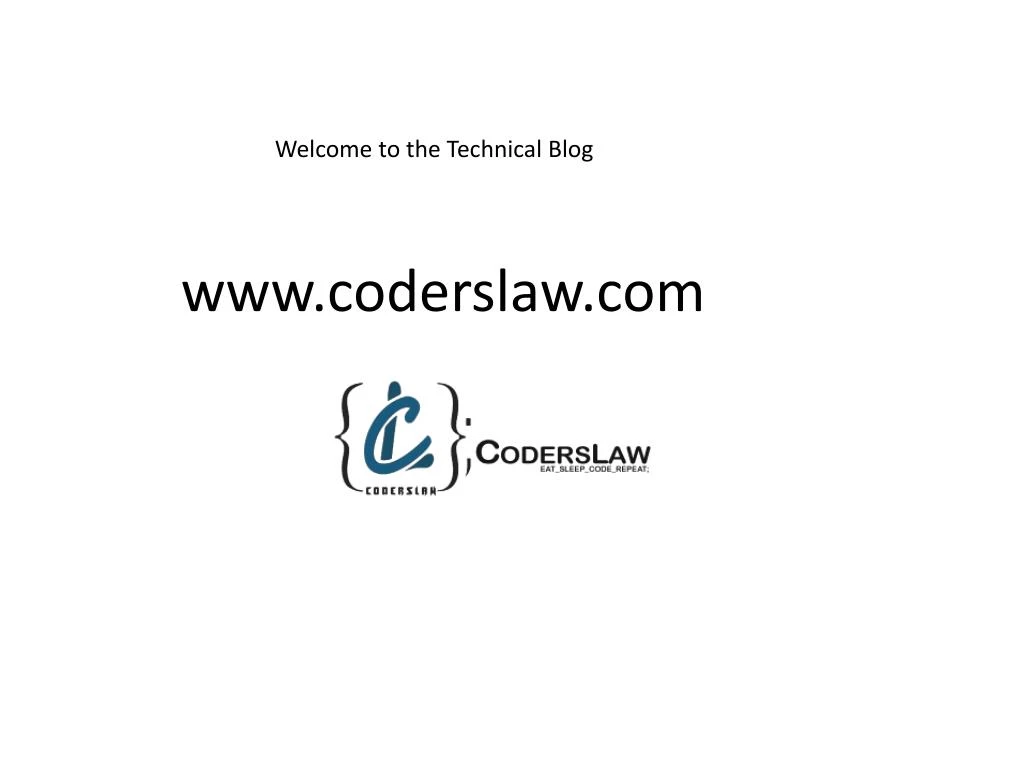 welcome to the technical blog