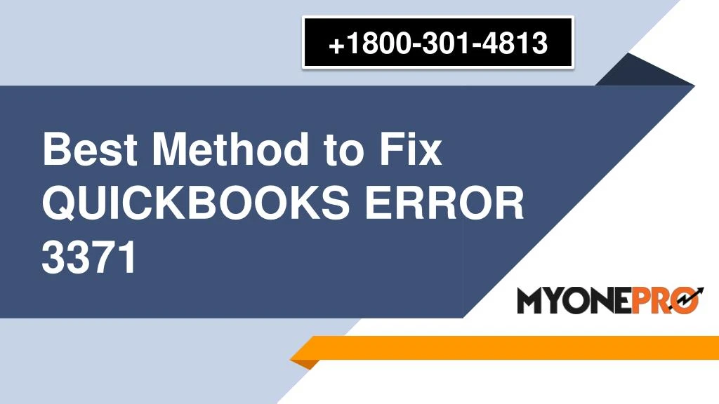 best method to fix quickbooks error 3371